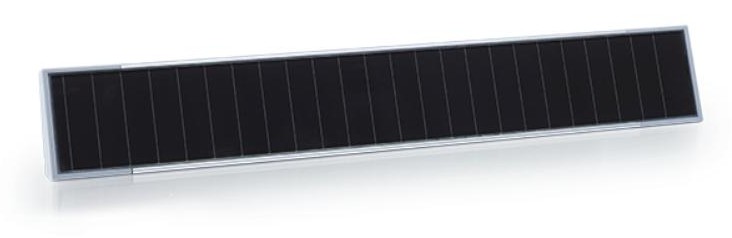 The solar charging panel included with every blind